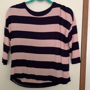 Navy Blue and Pink Half Sleeve